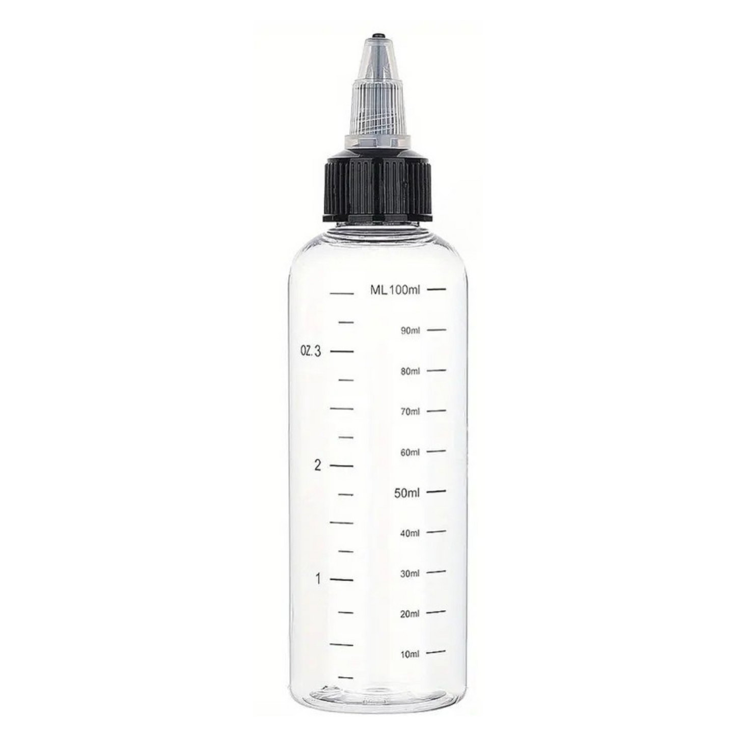 Bouteille graduée avec bouchon twist – Transparente (50 ml / 100 ml)
