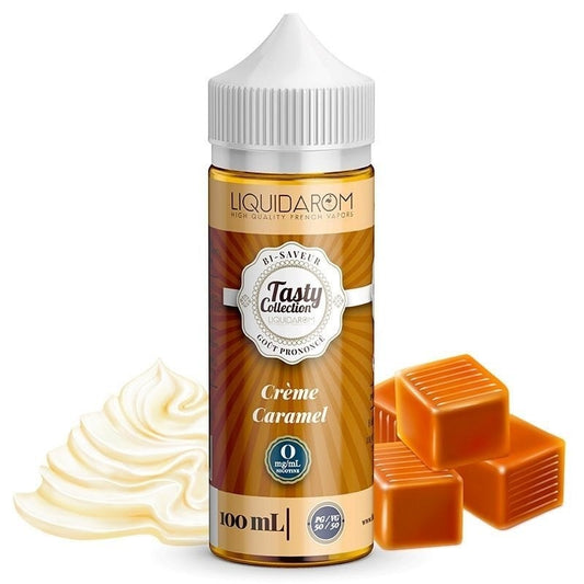 NOUVEAU !!! E-LIQUIDE CRÈME CARAMEL TASTY COLLECTION LIQUIDAROM 100ml